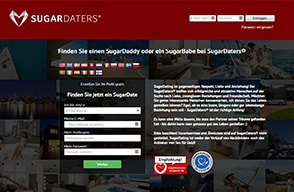 Homepage von SugarDaters