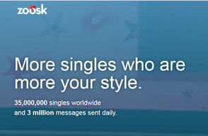 Screenshot Webseite Zoosk