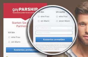 Screenshot Login gayPARSHIP