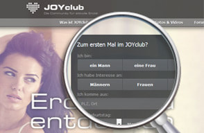 Screenshot Login JOYclub