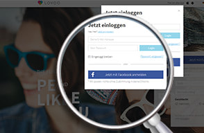 Screenshot Login Lovoo