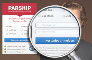 Screenshot Login PARSHIP